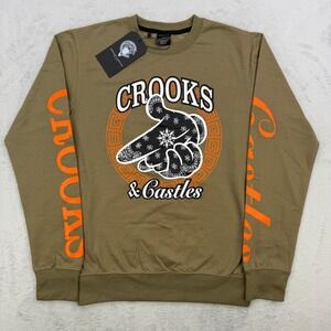 Crooks & Castles Sweatshirt Mens medium Crewneck Graphic StreetWear Longsleeve